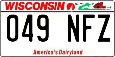 WI license plate 049NFZ