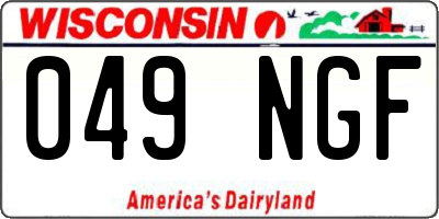 WI license plate 049NGF