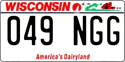 WI license plate 049NGG