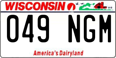 WI license plate 049NGM