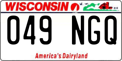 WI license plate 049NGQ