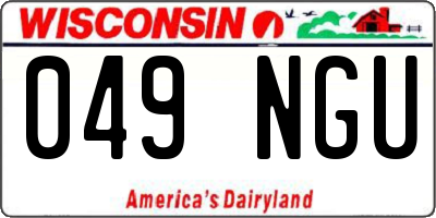WI license plate 049NGU