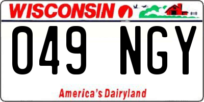 WI license plate 049NGY