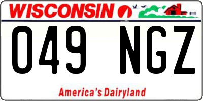 WI license plate 049NGZ