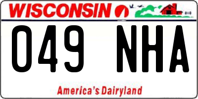 WI license plate 049NHA