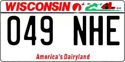 WI license plate 049NHE