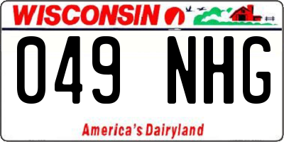 WI license plate 049NHG