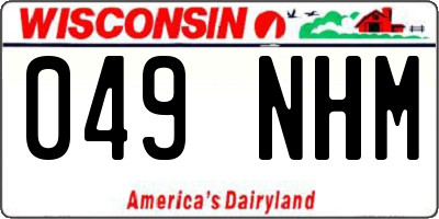 WI license plate 049NHM