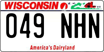 WI license plate 049NHN