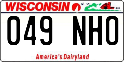 WI license plate 049NHO