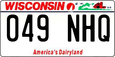 WI license plate 049NHQ
