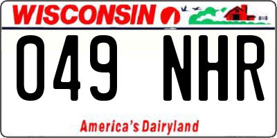 WI license plate 049NHR