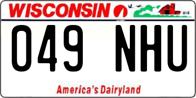 WI license plate 049NHU