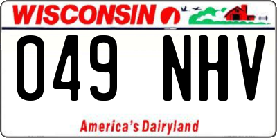 WI license plate 049NHV