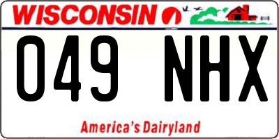 WI license plate 049NHX