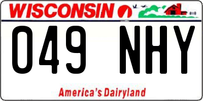 WI license plate 049NHY