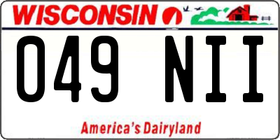 WI license plate 049NII