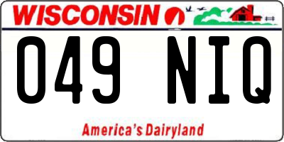 WI license plate 049NIQ
