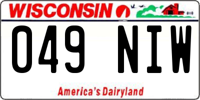 WI license plate 049NIW