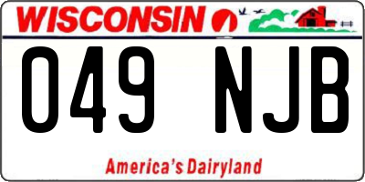 WI license plate 049NJB