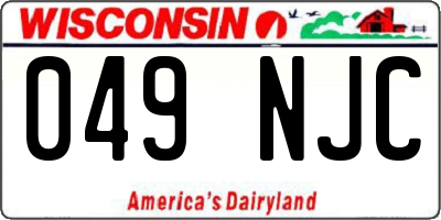 WI license plate 049NJC