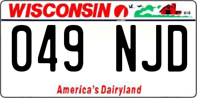 WI license plate 049NJD