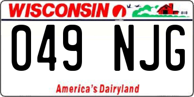 WI license plate 049NJG