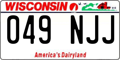 WI license plate 049NJJ