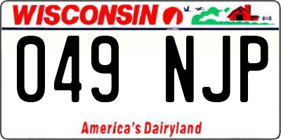 WI license plate 049NJP
