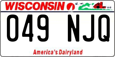 WI license plate 049NJQ