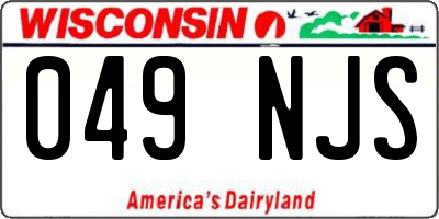 WI license plate 049NJS