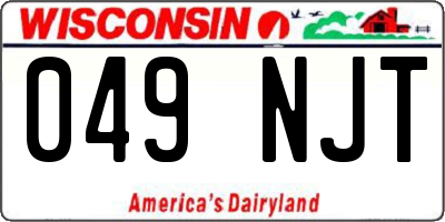 WI license plate 049NJT
