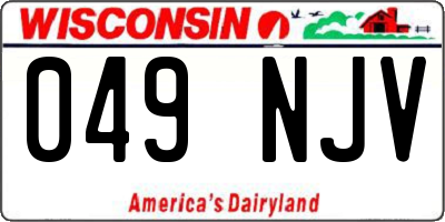 WI license plate 049NJV