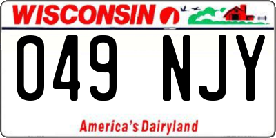 WI license plate 049NJY