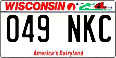 WI license plate 049NKC