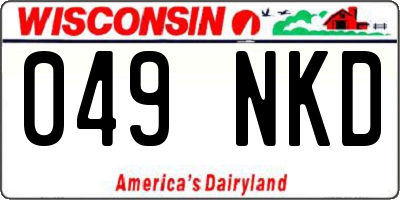 WI license plate 049NKD