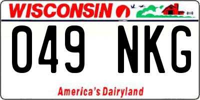 WI license plate 049NKG