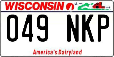 WI license plate 049NKP