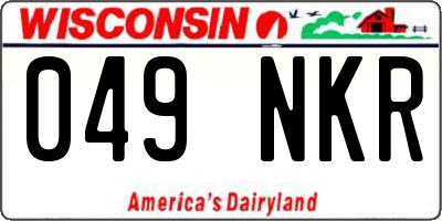 WI license plate 049NKR