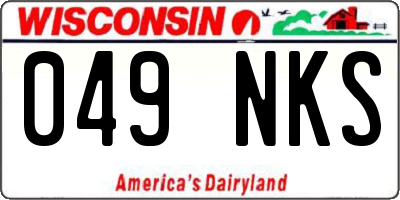WI license plate 049NKS