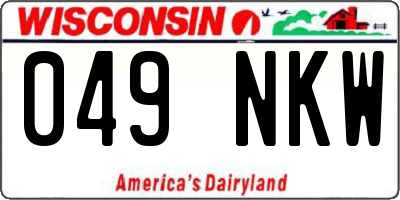 WI license plate 049NKW