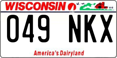 WI license plate 049NKX