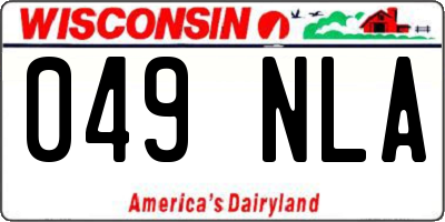 WI license plate 049NLA
