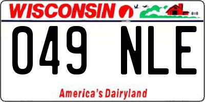 WI license plate 049NLE