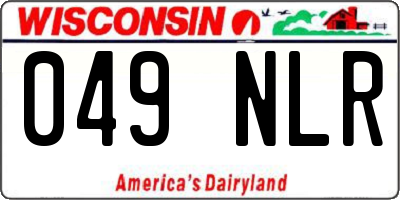 WI license plate 049NLR