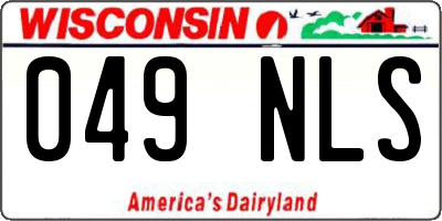 WI license plate 049NLS
