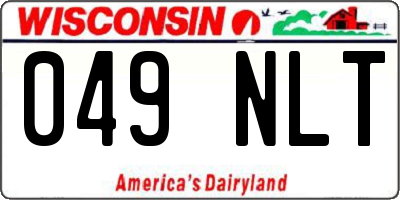 WI license plate 049NLT