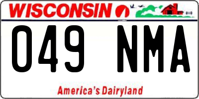 WI license plate 049NMA