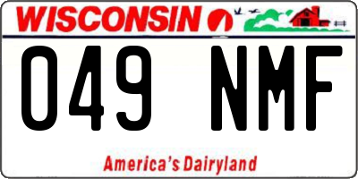 WI license plate 049NMF