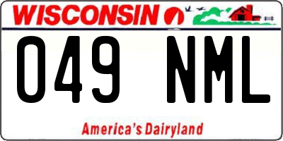 WI license plate 049NML